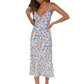 Summer Women's Sling Sleeveless V-Neck Digital Printed Dress