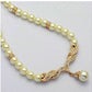 Factory Direct Korean Version, Elegant Angel Wings, Fashionable Pearl Necklace, Earrings, Bridal Suit 9086