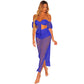 High split two-piece beachwear