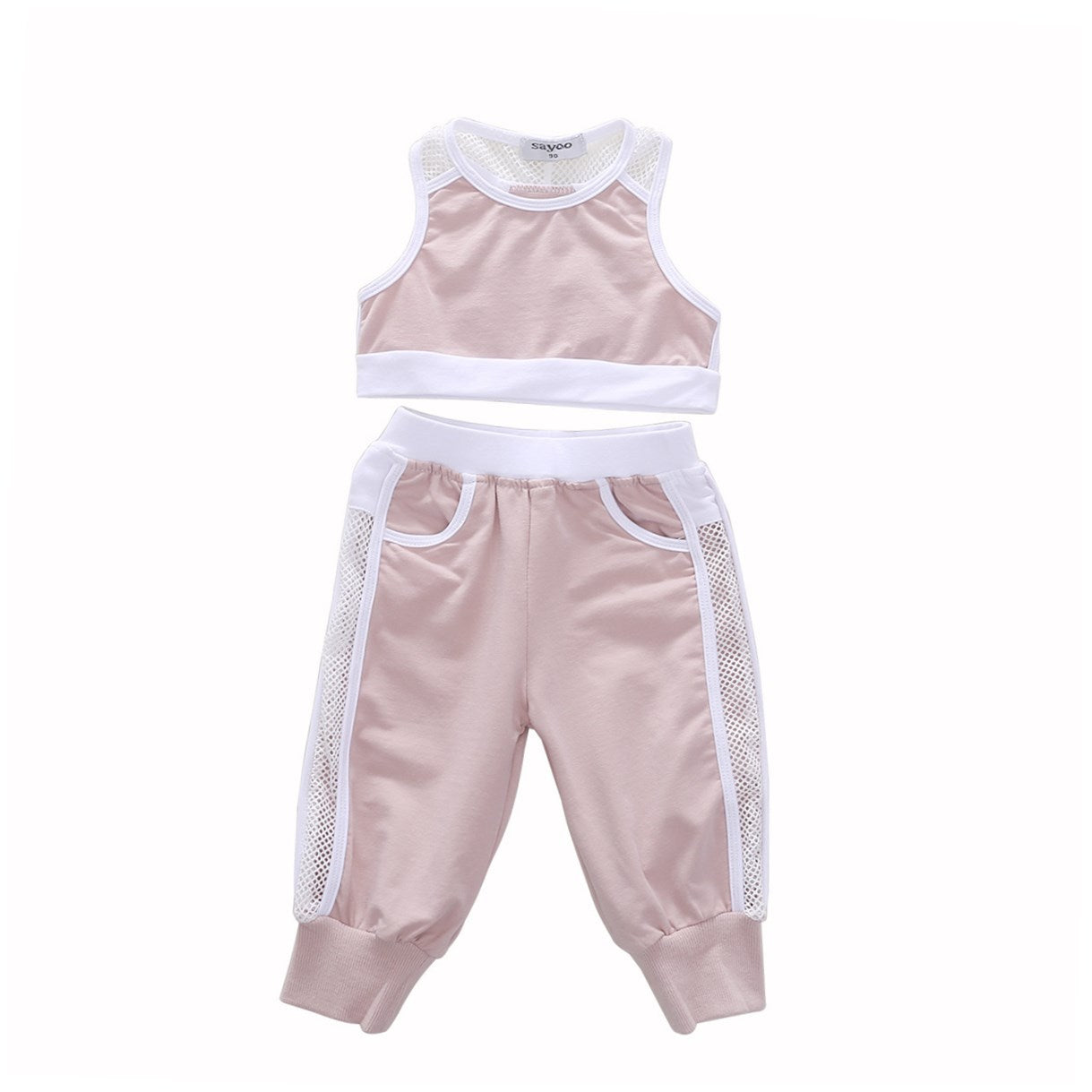 Gilet de sport en coton pour filles, couleur unie, tricoté, élastique