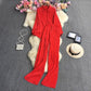 Socialite Temperament Leisure High Waist Drape Pleated Wide-leg Trousers