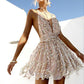 Vente en gros de souhaits Europe nouvelle fronde discothèque paillettes col en V profond sexy robe dos nu jupe sangle pendule 