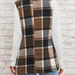 Fashion Women's Wear Lapel Suit Vest Plaid Coat