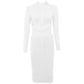 Round neck long sleeve dress