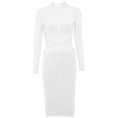 Round neck long sleeve dress
