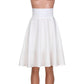 New Arrival Fashion Women Solid Flared Retro Casual Knee Length Pleated Midi Office Work Skirt