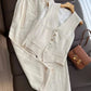 Fashionable Temperament Cotton And Linen Suit Vest Wide Leg Pants Two-piece Set