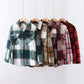 Loose check shirt with chest pocket