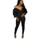 One word collar pile sleeves jumpsuit