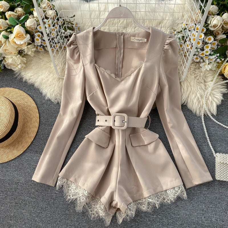 Lace and lace jumpsuit