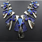 The big European and American fashion color alloy diamond necklace earrings set bride jewelry factory direct