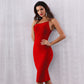 One-shoulder strap dress female