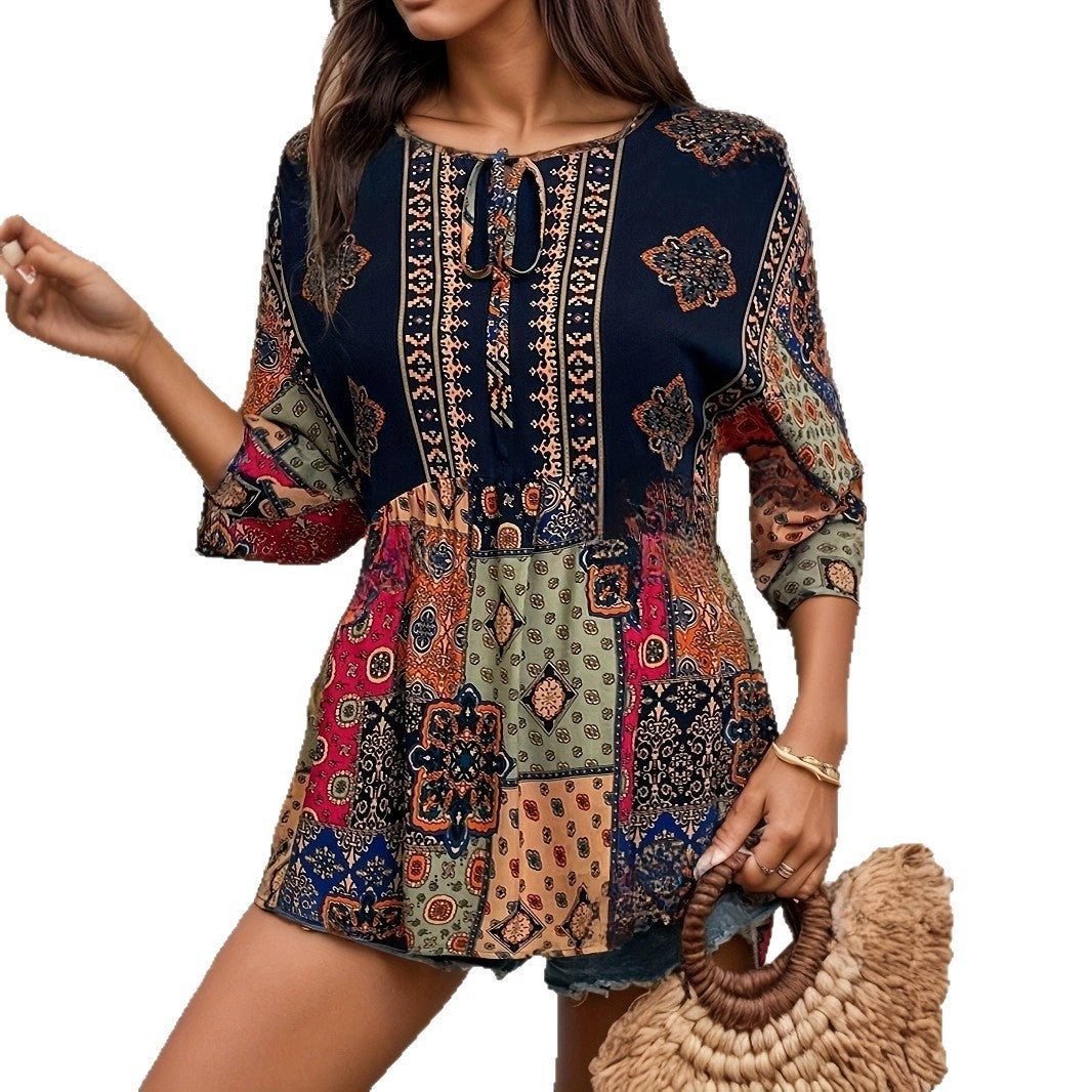 Seaside Vacation Women's Printed Top