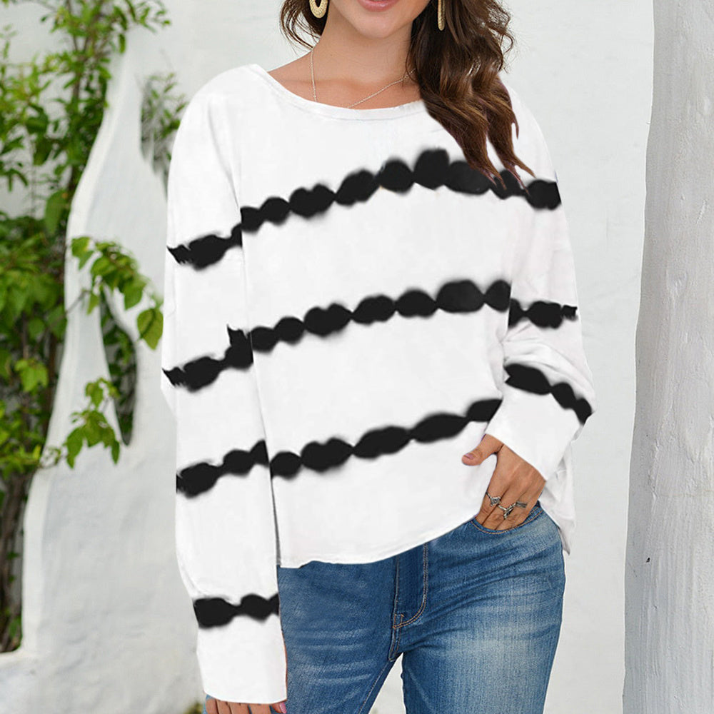 Tie-dye striped T-shirt