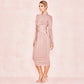 Round neck long sleeve dress