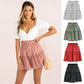 Printed pleated polka dot skirt