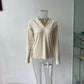 Button V-neck Versatile Long-sleeved T-shirt