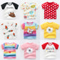 T-shirts en coton pour bébés et enfants