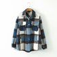 Loose check shirt with chest pocket