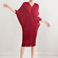 Robe plissée grande taille de haute qualité pour femmes