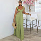European And American Leisure Tied Spaghetti-strap Trendy Jumpsuit