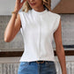 Solid Color Sleeveless Round Neck Vest Top