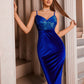 Hanging Strap Highlighter Style Velvet Dress