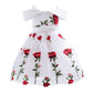 Girls Fashion Rose Embroidered Tulle Skirt