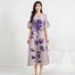Women's Fashion Temperament Printed Pleated Dress