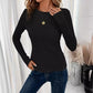Slim Fit All-match Long Sleeve Round Neck T-shirt Women's Dress