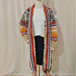 Autumn And Winter European And American Jacquard Retro Ethnic Style Women's Cardigan Version Loose Wool Cardigan