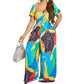 Women's Fashion Printing Short-sleeved Jumpsuit