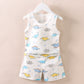 Fashion Children's Sleeveless Vest Shorts Set