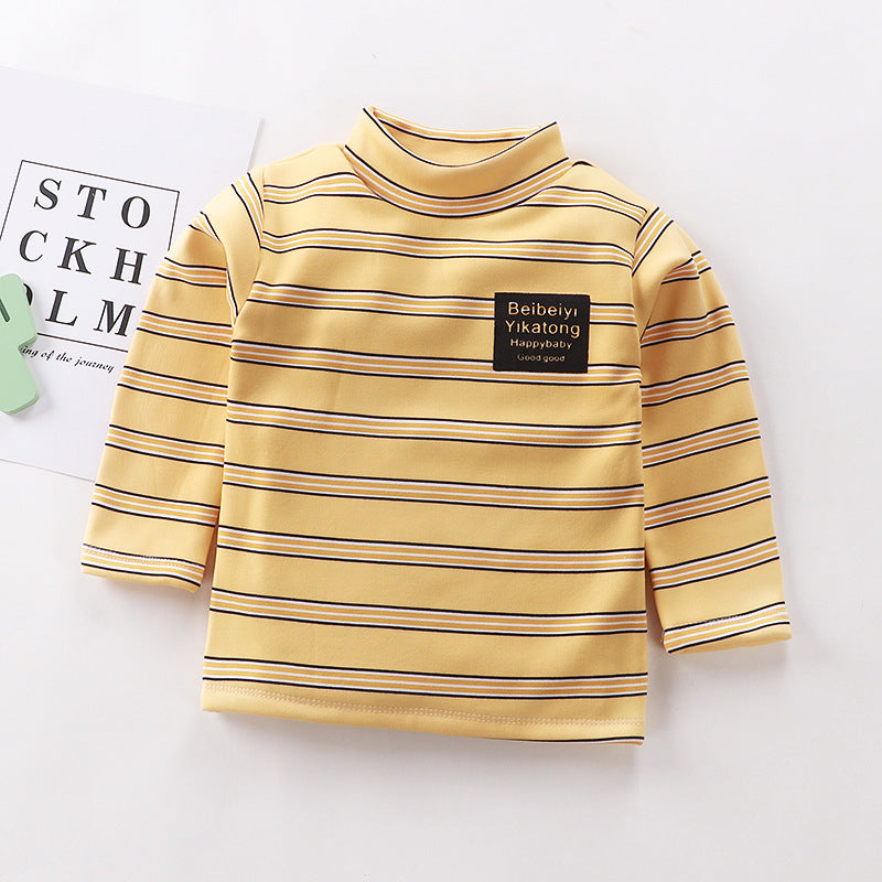 Plus fleece long sleeve high neck t-shirt
