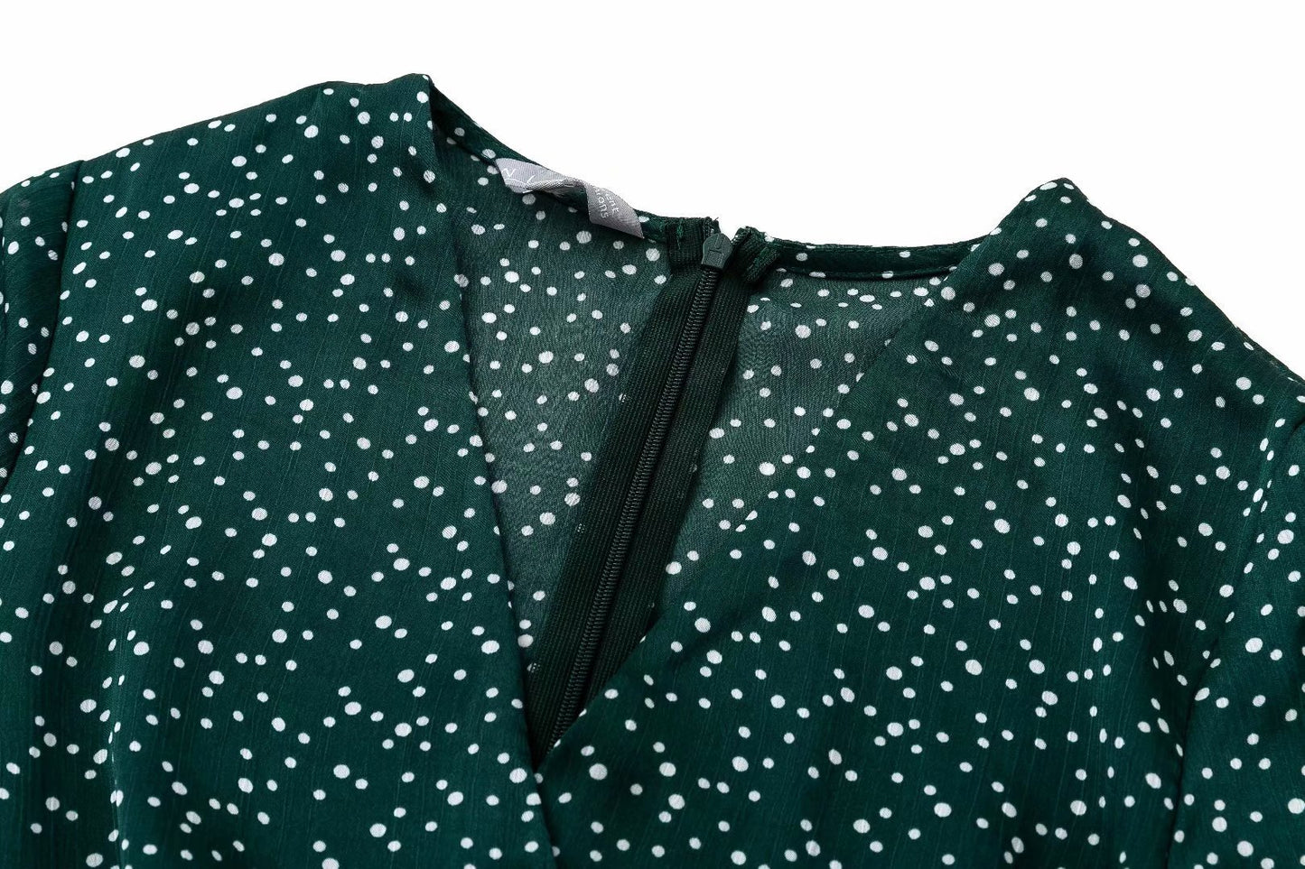 Polka dot flared sleeve jumpsuit