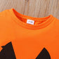 Halloween Day Boy Full Print Pumpkin Lamp Suit