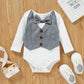 Trendy Gentleman Style Bowknot Children's Suit