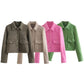 Women's Street Casual Soft Woolen Shirt Woolen Coat Top