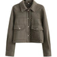 Women's Street Casual Soft Woolen Shirt Woolen Coat Top