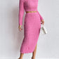 Women's Fashionable With Side-slit Long Skirt Suit