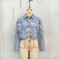 Tassel Denim Coat Short Polo Collar Jacket European And American Style