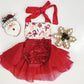 Summer Christmas Sleeveless Halter Sequin Gauze Jumpsuit