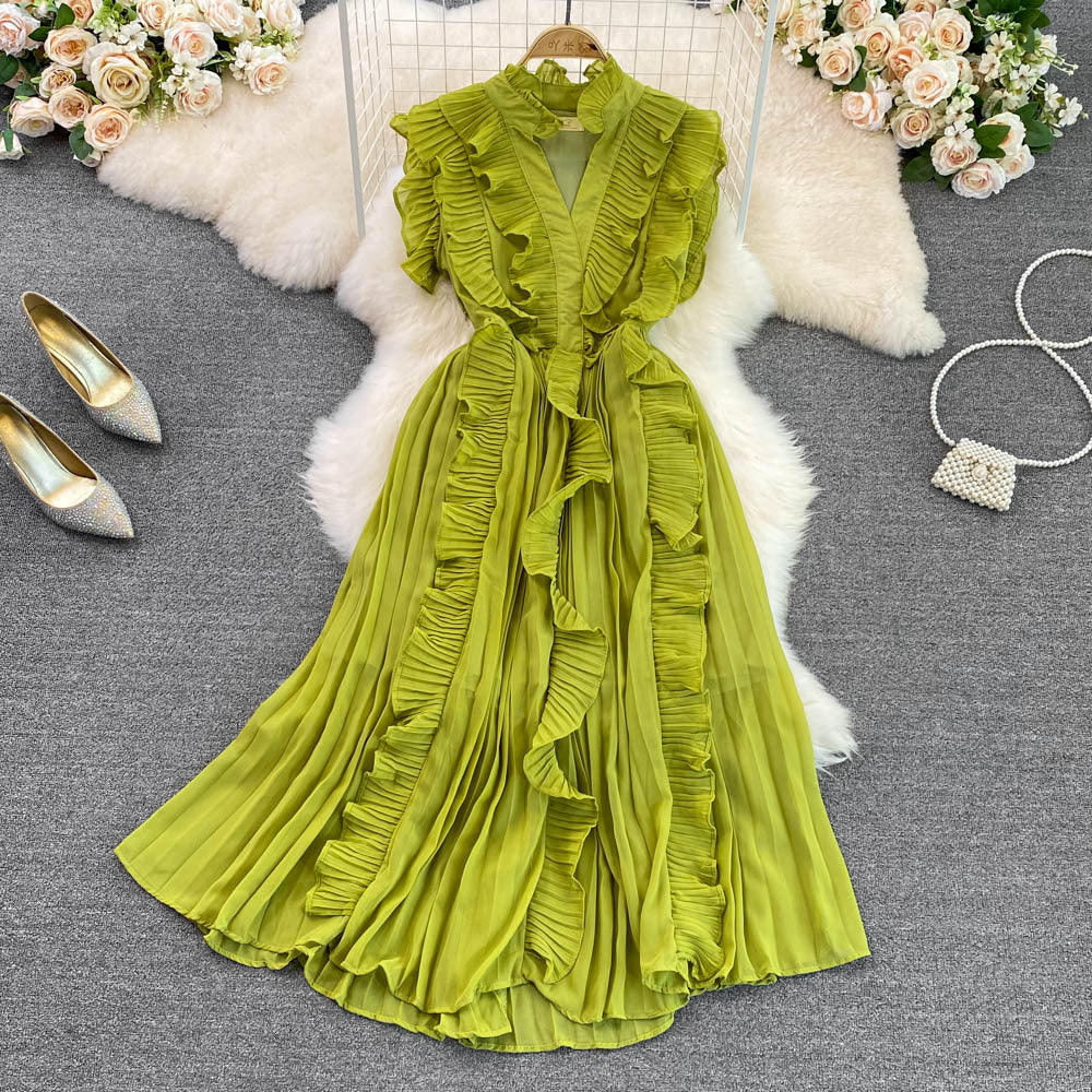 Ladies Fashion Personality Pleated Dress