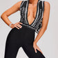 Beaded Slim-fit Slimming Sleeveless Bandage Jumpsuit For Women