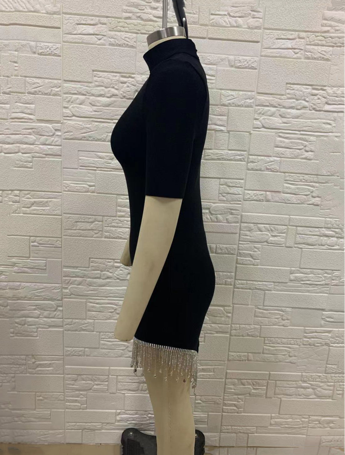 Robe fendue élégante jupe courte fête