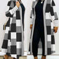 Manteau à manches longues et coutures amples pour les déplacements