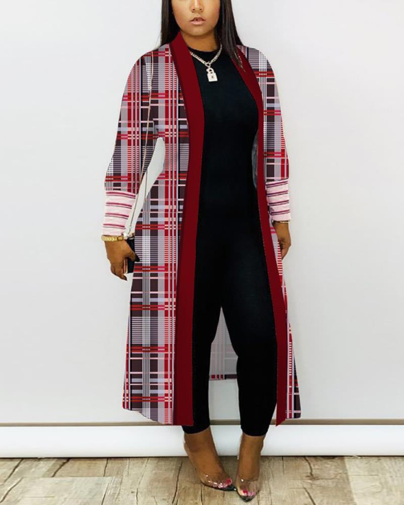 Manteau à manches longues et coutures amples pour les déplacements