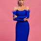 Long Sleeve Feather Women's Clothing Dress