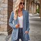 Women's Hollow Striped Brushed Cardigan Jacket