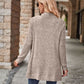 Women's Hollow Striped Brushed Cardigan Jacket